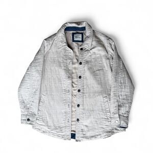 Jachs Girlfriend New York cream button up jacket L LARGE quilted